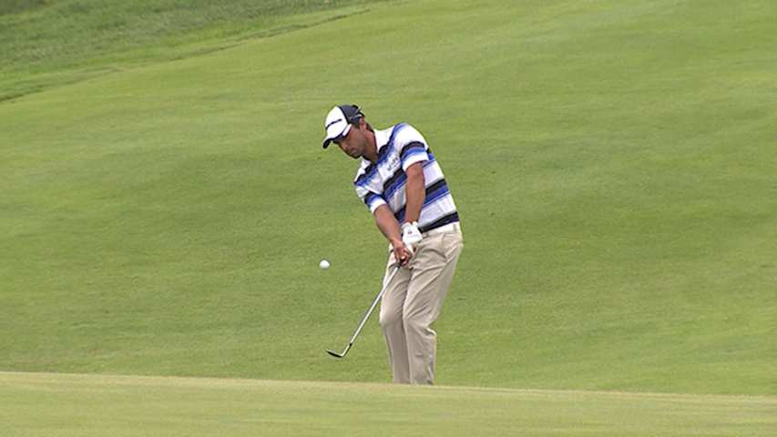 Rafael Echenique adelante en el Guatemala Stella Artois Open