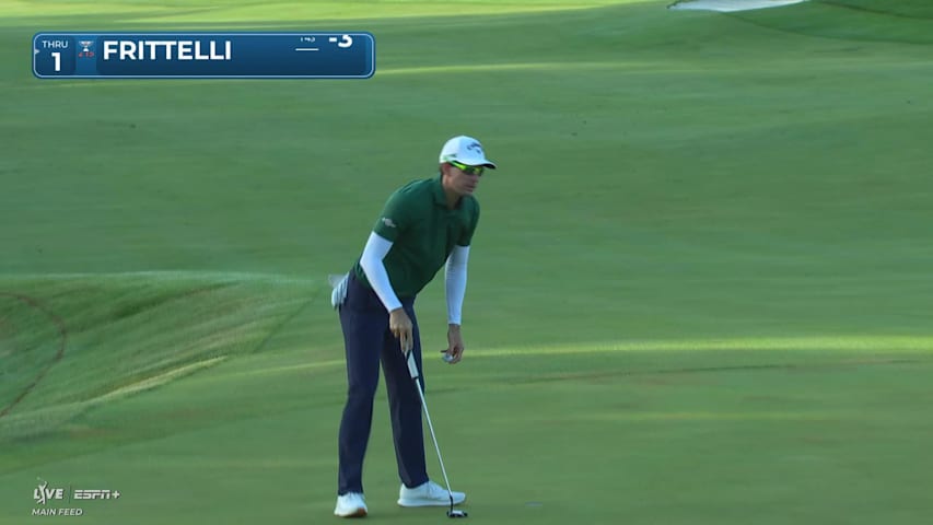 Dylan Frittelli makes birdie on No. 10 at John Deere