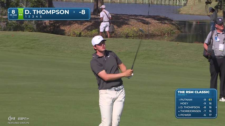 Davis Thompson makes birdie on No. 8 at The RSM Classic