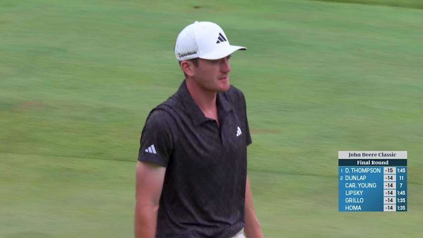 Nick Dunlap charges with another birdie at John Deere
