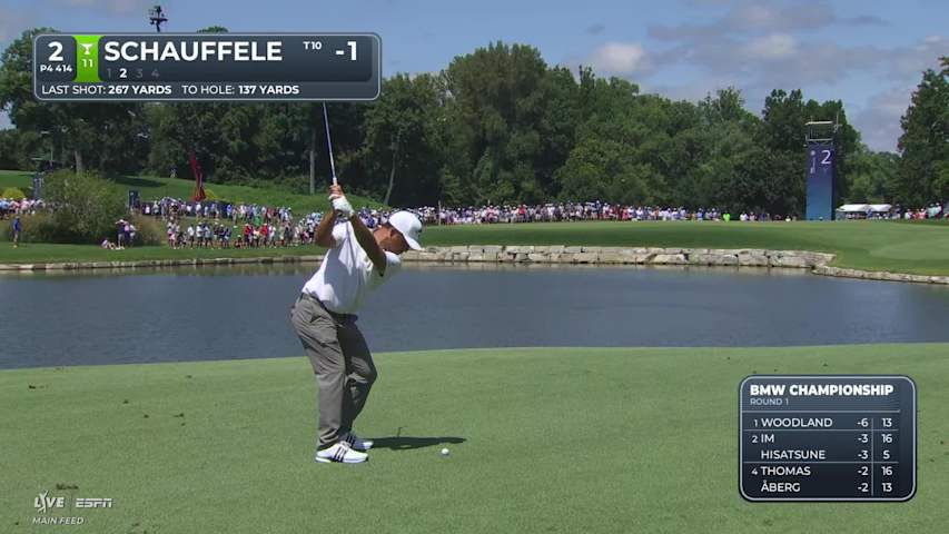 Xander Schauffele's 138-yard approach sets up birdie on No. 2 at BMW Championship