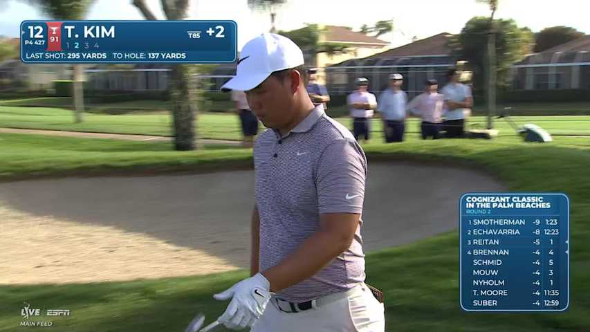 Tom Kim hits 142-yard approach to 17 feet, sets up birdie on No. 12 at Cognizant Classic
