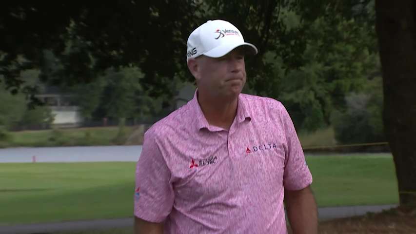 Stewart Cink makes birdie on No. 18 at SAS Championship