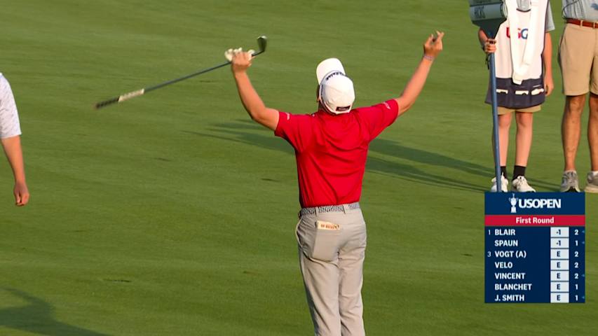 Maxwell Moldovan holes out for eagle from 189 yards at U.S. Open