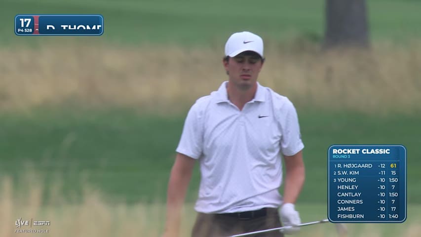 Davis Thompson's 199-yard approach sets up birdie on No. 17 at Rocket Classic