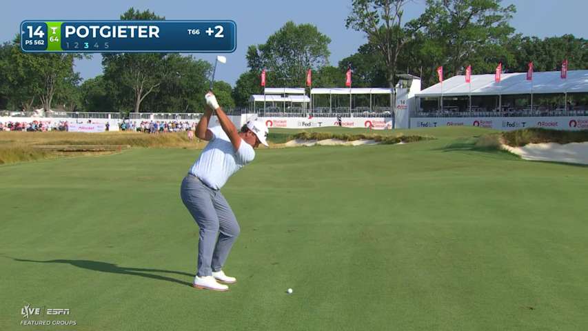 Aldrich Potgieter gets up-and-down from 162 yards for birdie on No. 14 at Rocket Classic
