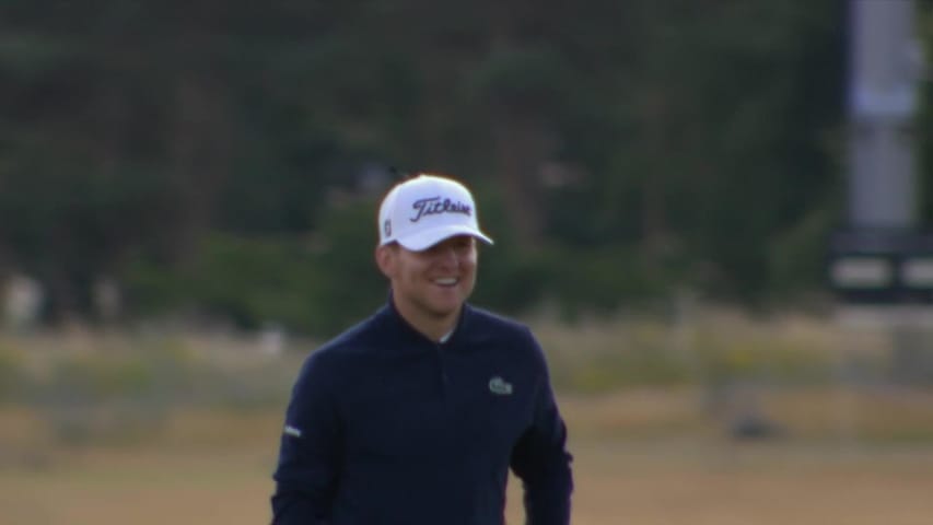 Yannik Paul holes out for eagle on No. 5 at Genesis Scottish Open