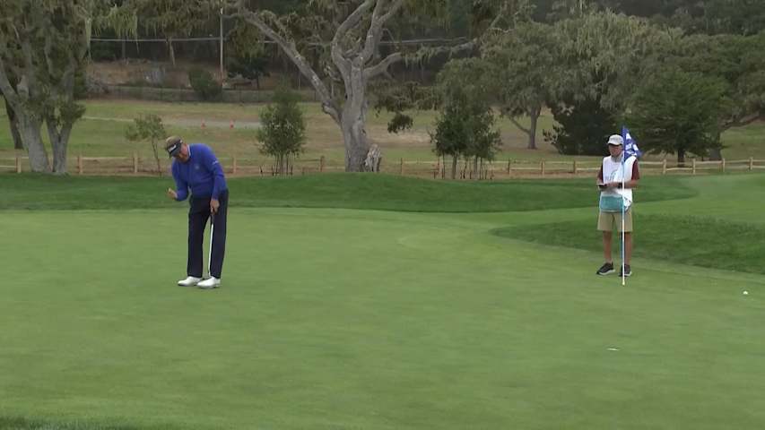 Paul Broadhurst buries long-range putt to save par at PURE Insurance
