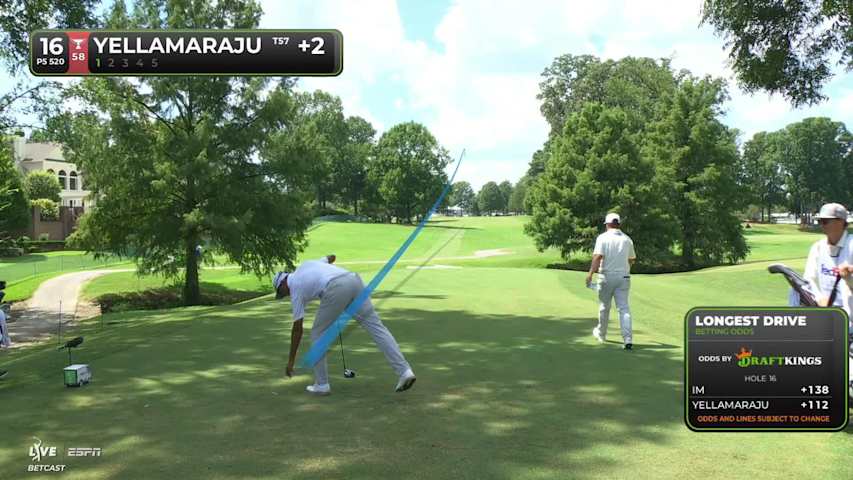 Sudarshan Yellamaraju makes 16-foot eagle putt on No. 16 at FedEx St. Jude