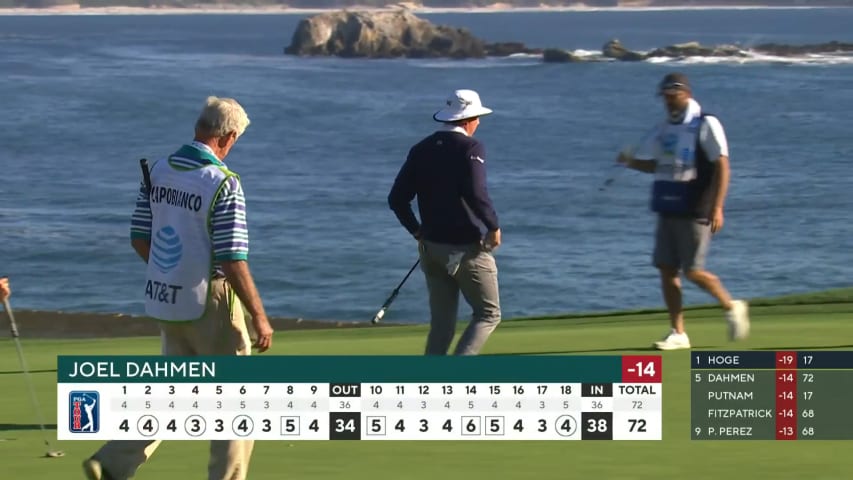 Joel Dahmen closes with birdie at AT&T Pebble Beach