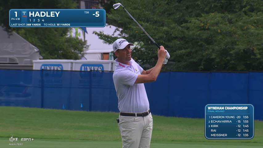 Chesson Hadley makes birdie on No. 1 at Wyndham