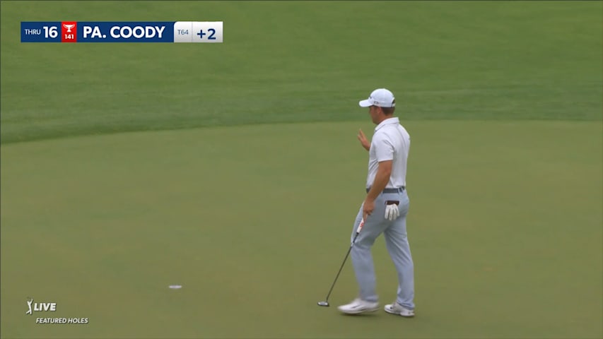 Parker Coody's tee shot in close leads to birdie at Charles Schwab