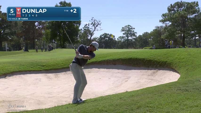 Nick Dunlap gets up and down over the bunker, sinks 8-foot birdie putt at Sanderson Farms