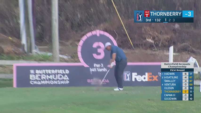 Braden Thornberry makes birdie on No. 3 at Butterfield Bermuda