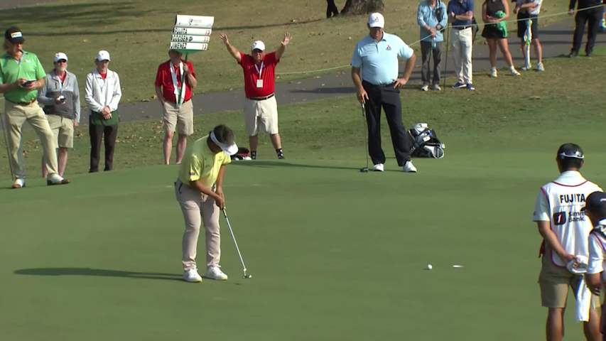 Hiroyuki Fujita makes birdie putt at Simmons Bank