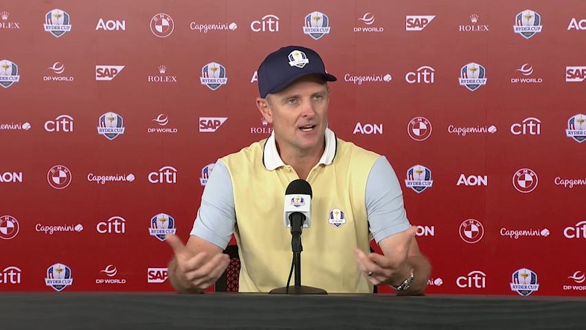Justin Rose discusses European Team’s clothing, tributes to past wins on U.S. soil