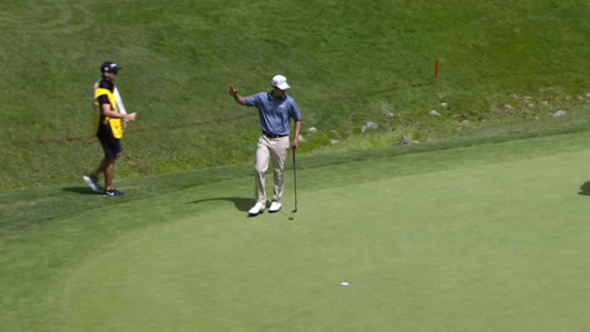 Dominic Bozzelli's clutch birdie putt on No. 16 at LECOM
