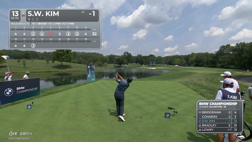 Si Woo Kim makes birdie on No. 13 at BMW Championship