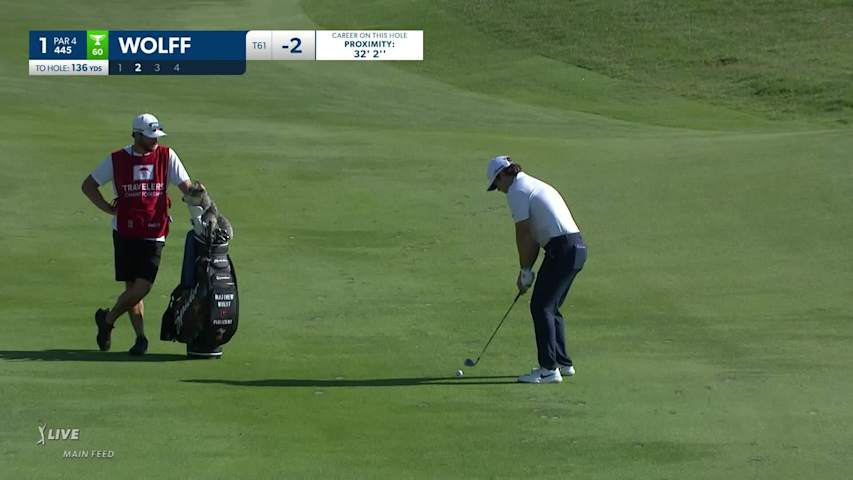 Matthew Wolff makes birdie on No. 1 at Travelers