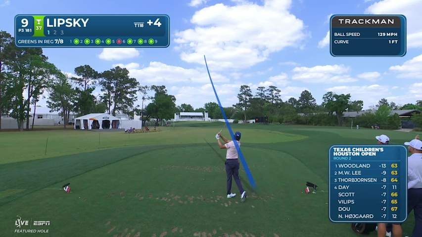 David Lipsky pours in 25-foot birdie putt on No. 9 at Texas Children's