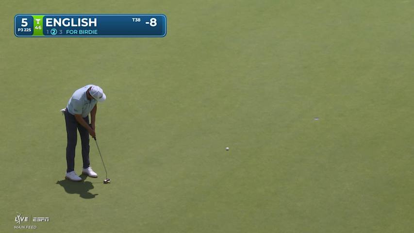 Harris English sinks 16-foot birdie putt on No. 5 at Travelers