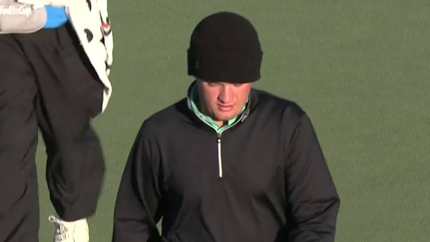 Garrett Barber birdies No. 17 at The RSM Classic