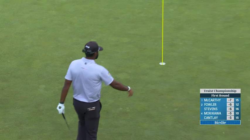 Sahith Theegala makes birdie on No. 15 at Truist Championship