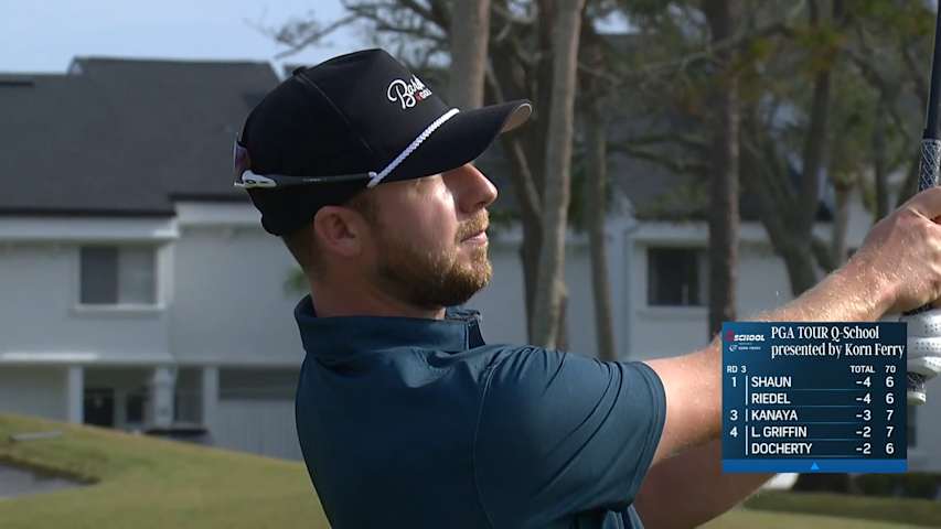 Alistair Docherty throws a dart to setup birdie at PGA TOUR Q-School
