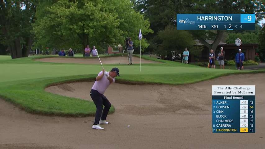 Padraig Harrington makes birdie on No. 14 at The Ally Challenge