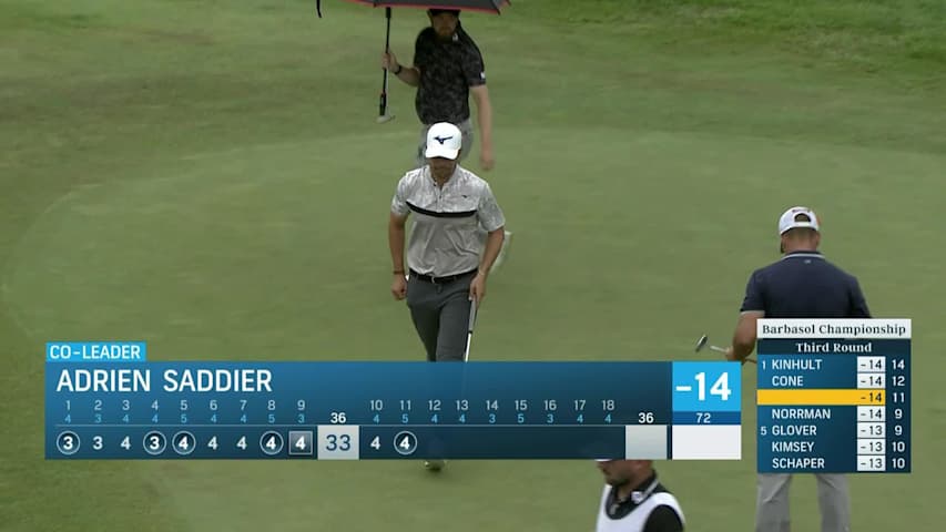 Adrien Saddier wedges it close to set up birdie at Barbasol
