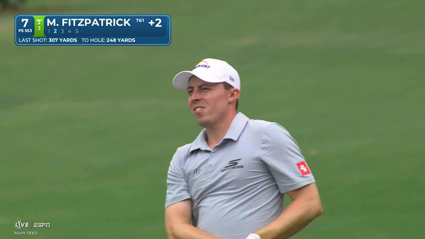 Matt Fitzpatrick reaches par-5 No. 7 in two, makes birdie at Truist Championship