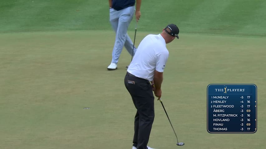 Sepp Straka sinks 15-foot birdie putt on No. 1 at THE PLAYERS