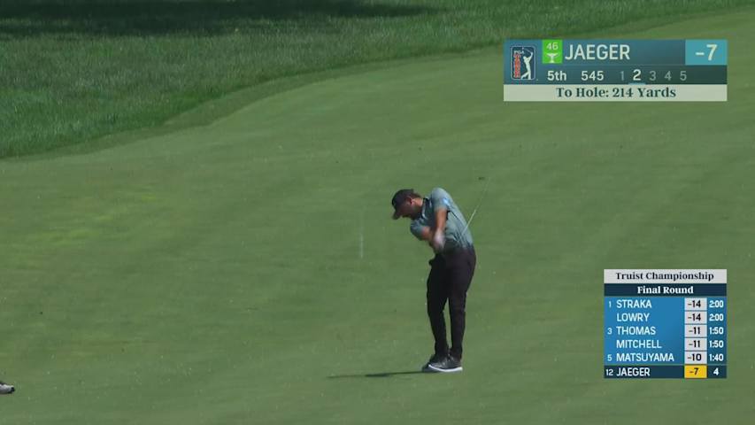 Stephan Jaeger makes birdie on No. 5 at Truist Championship
