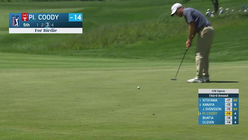 Pierceson Coody makes birdie on No. 5 at 3M Open