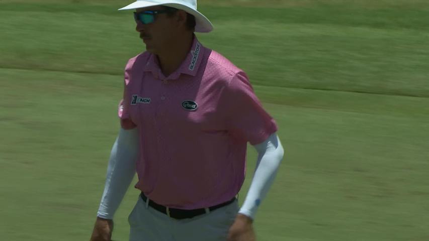 Joel Dahmen drains 20-foot birdie putt on No. 14 at Corales Puntacana