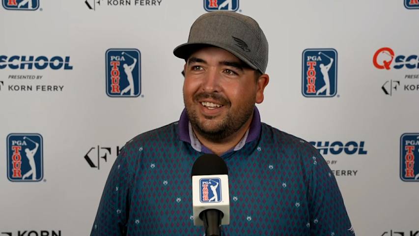Dylan Healey gets emotional after earning Korn Ferry Tour starts at Q-School