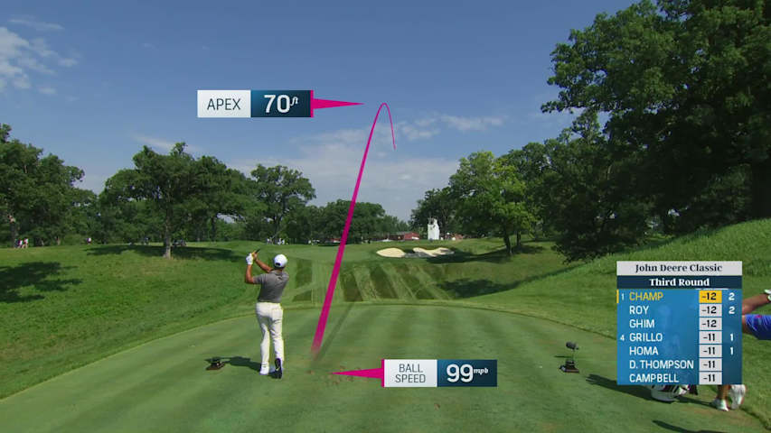 Cameron Champ makes birdie on No. 3 at John Deere