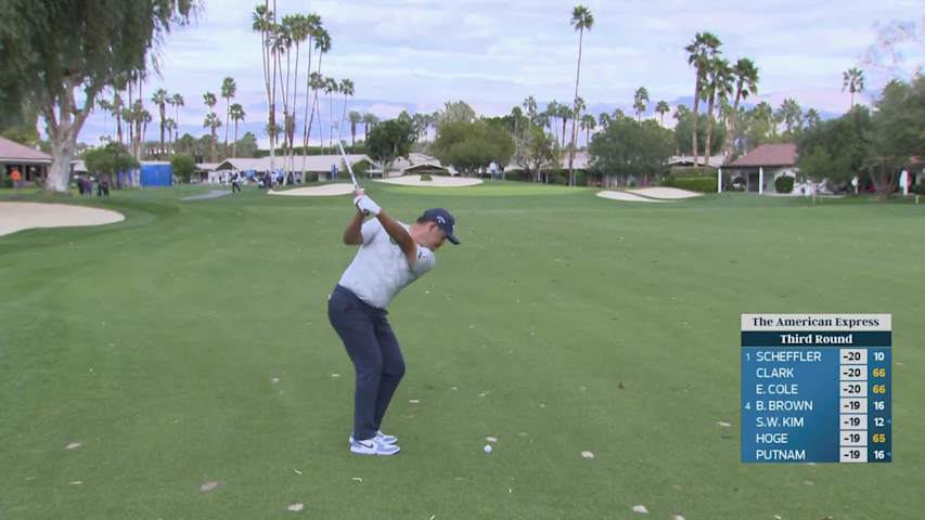 Si Woo Kim makes birdie putt on No. 4 at The American Express