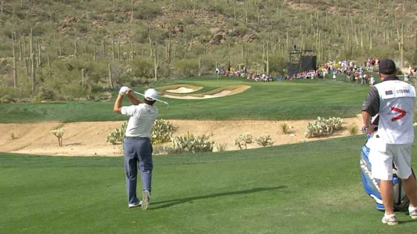 Richard Sterne wins the match over Zach Johnson at Accenture
