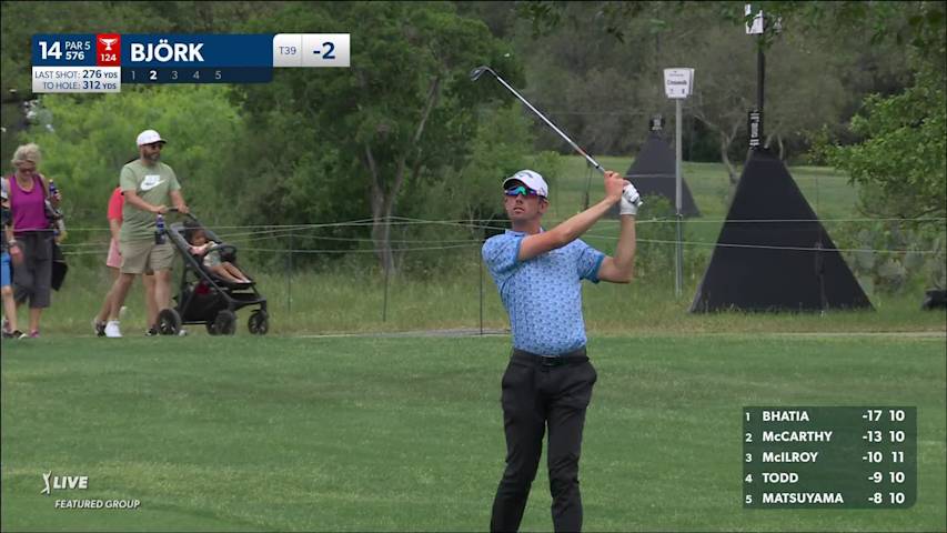 Alexander Björk makes birdie on No. 14 at Valero