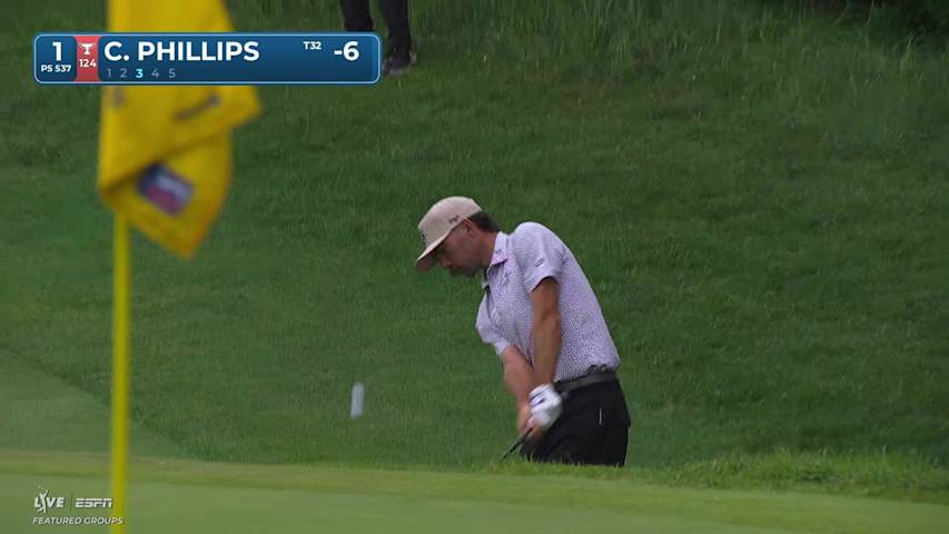 Chandler Phillips sinks 17-foot putt for birdie on No. 1 at RBC Canadian