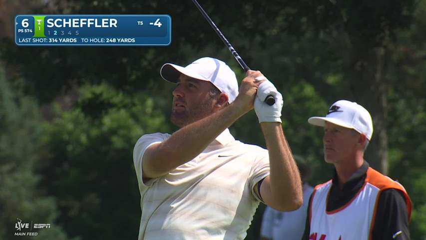 Scottie Scheffler reaches par-5 No. 6 in two, makes birdie at 3M Open