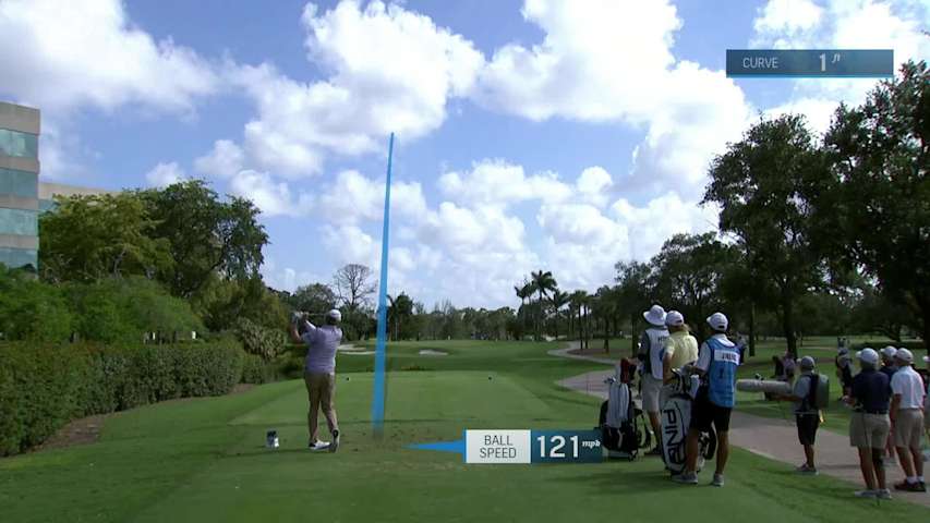 Tim Petrovic makes birdie putt on No. 12 at James Hardie