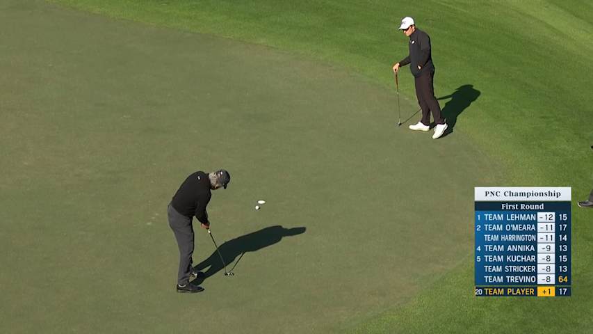 Gary Player makes birdie putt to close round at PNC Championship