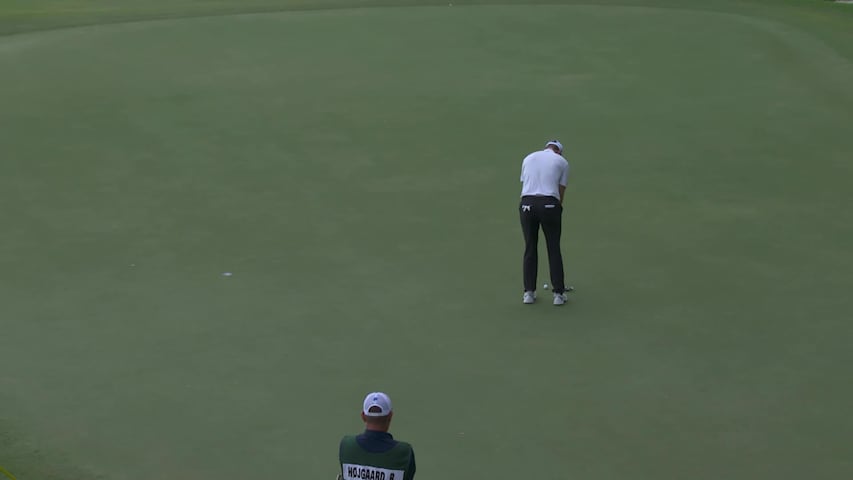 Rasmus Højgaard sinks 11-foot birdie putt to keep pace at Sanderson Farms