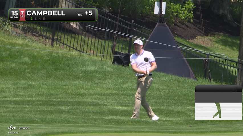 Brian Campbell makes birdie on No. 15 at the Memorial