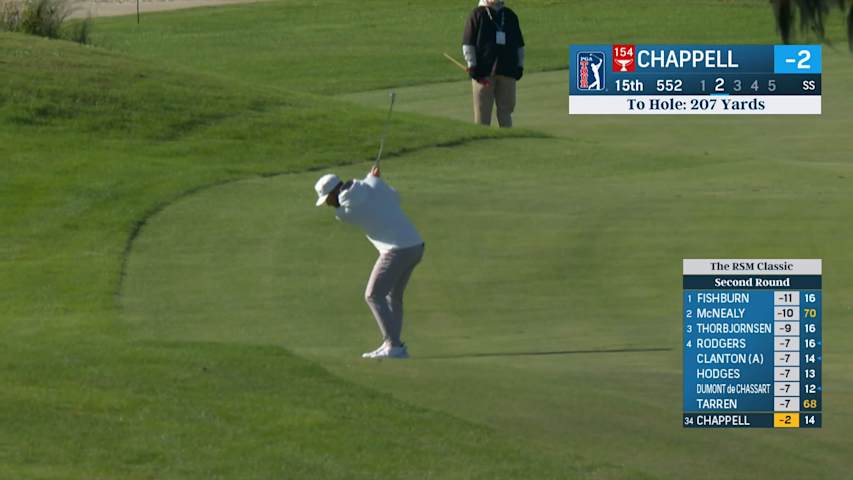 Kevin Chappell finds green in two to set up eagle at The RSM Classic