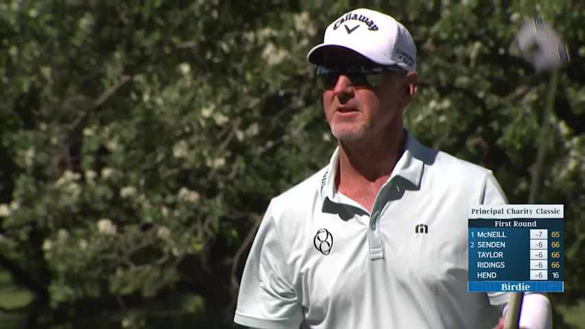David Duval makes birdie on No. 18 at Principal Charity Classic