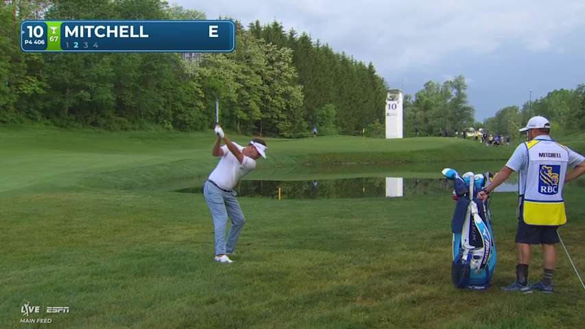 Keith Mitchell gets up-and-down from 106 yards for birdie on No. 10 at RBC Canadian