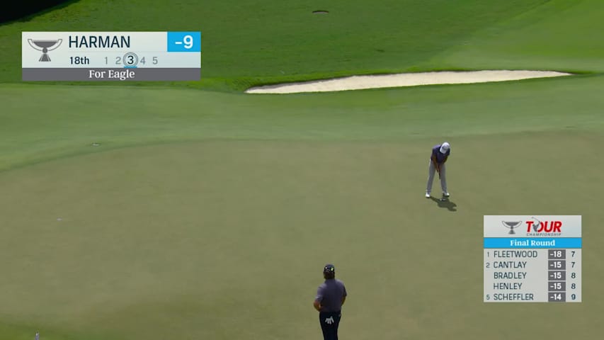 Brian Harman makes birdie on No. 18 at TOUR Championship